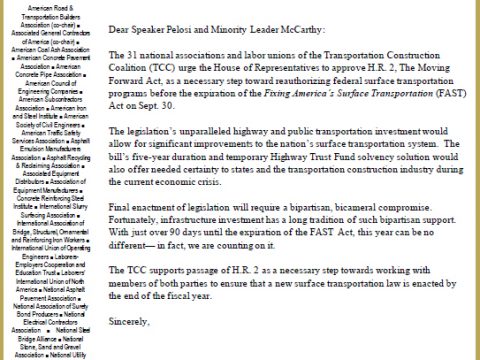 ACPA and Transportation Allies Urge Prompt, Bipartisan Support of Highway Investment