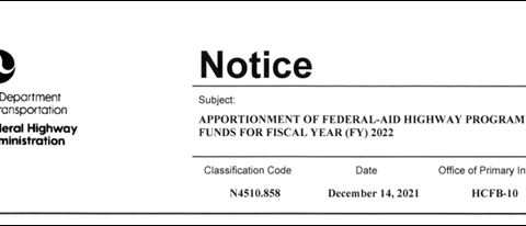 FHWA Highway Trust Fund Allocations Announced, Spending Held Up