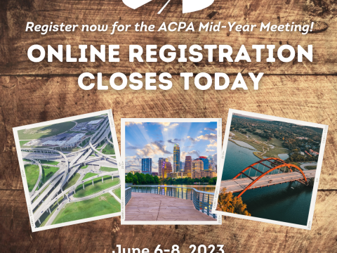 Online Registration Closes Today for Our Mid-Year Meeting